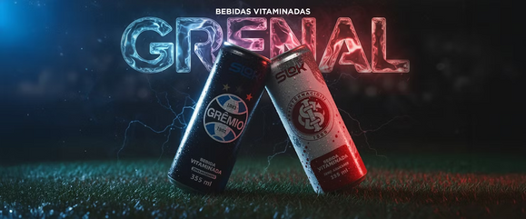 GRENAL: Slok Lança Bebidas Gaseificadas e Vitaminadas Licenciadas de Grêmio e Internacional